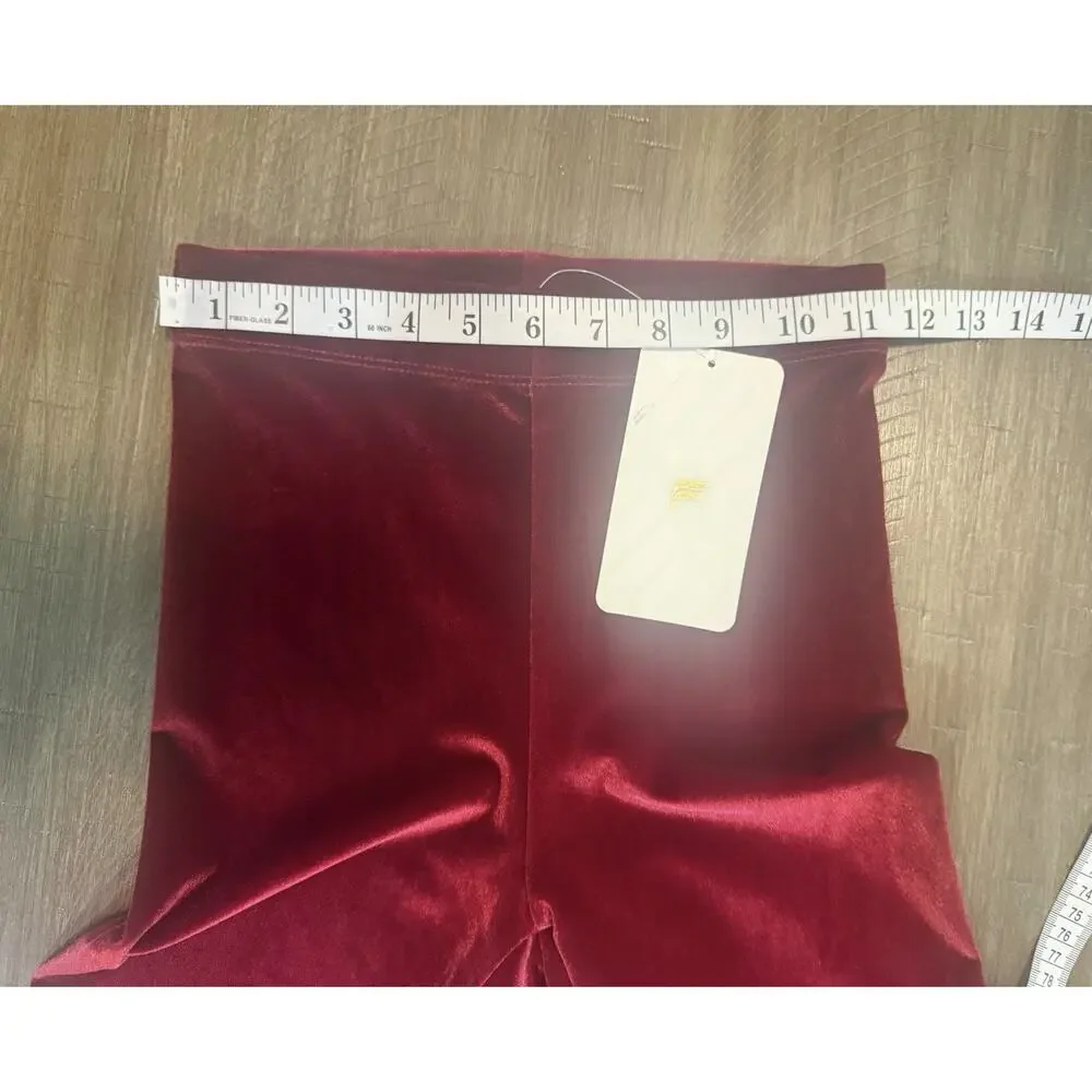 NWT Fabletics Emma Velour Leggings Cherry Burst Red Size XS Tall NEW $65.95 - Picture 6 of 16